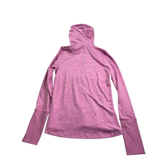 Nike Dri-Fit Womens Hooded Running Jacket Size S Pink Full Zip Thumbholes - Picture 5 of 7